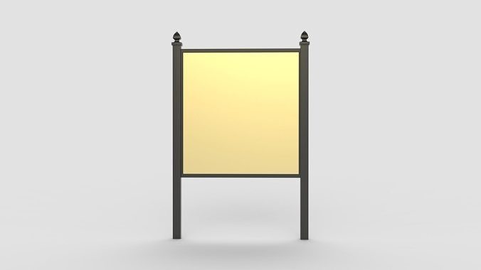 Outdoor Commercial Sign 3D model | CGTrader