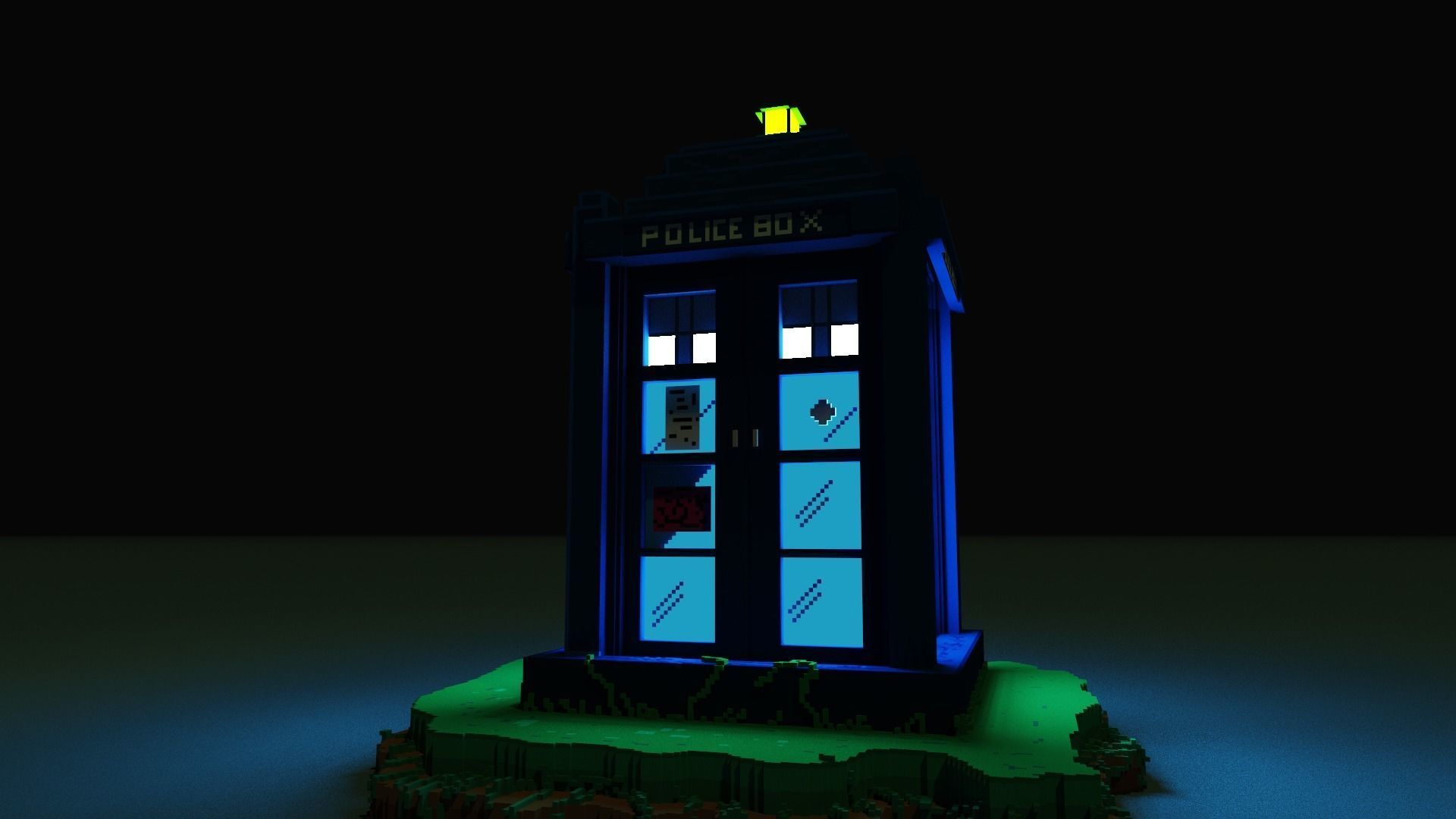 Doctor who police box tardis voxel design free VR / AR / low-poly 3D ...