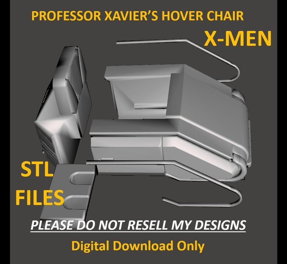 Professor Xavier Hover Chair STL 3D model 3D printable CGTrader