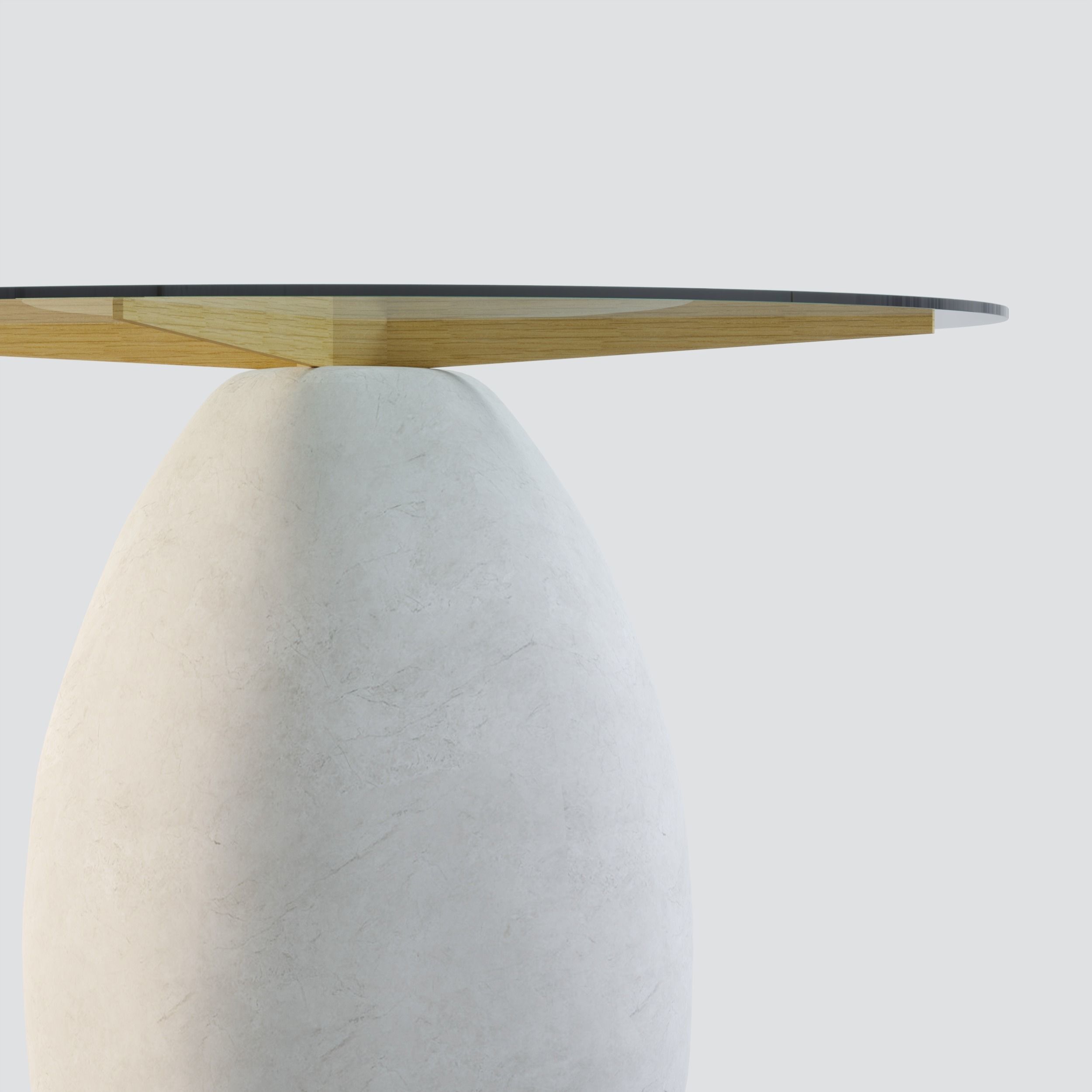 STONE GREY DINING TABLES CB2 3D model CGTrader