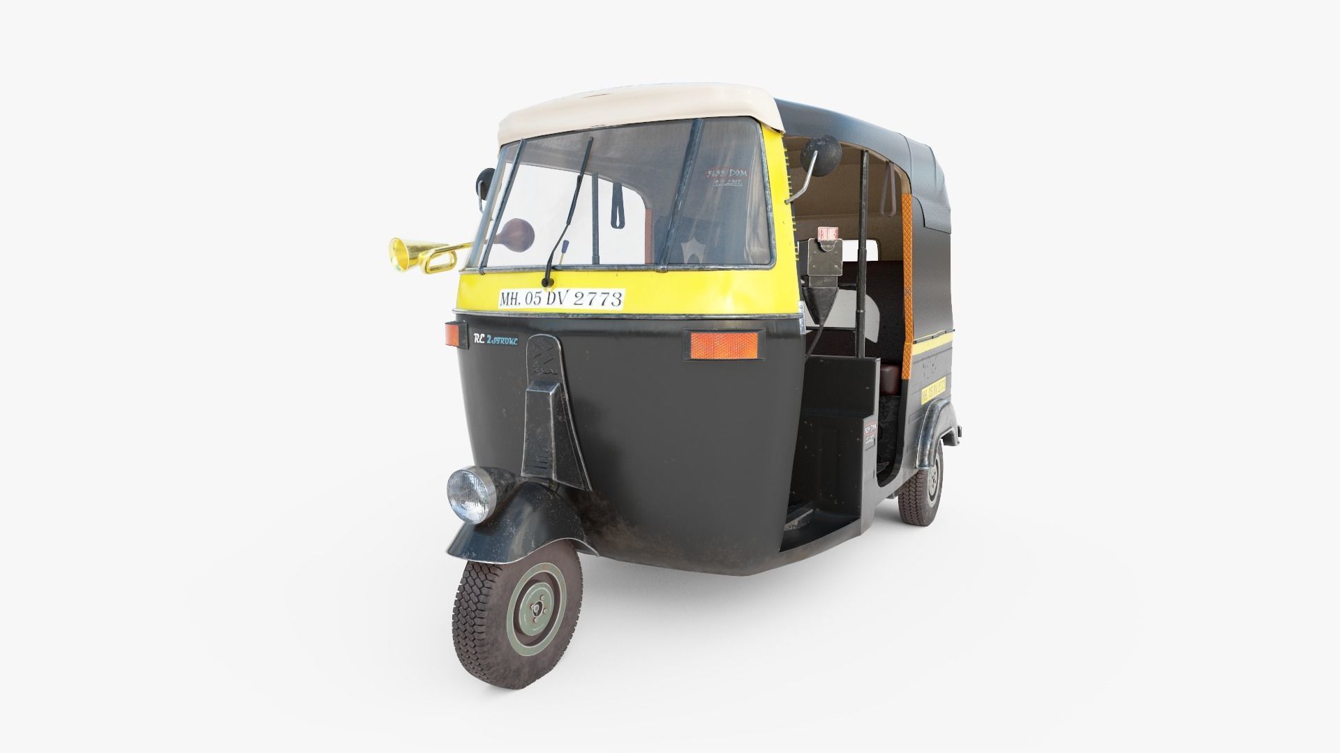 Bajaj Indian Auto Rickshaw 3D model CGTrader
