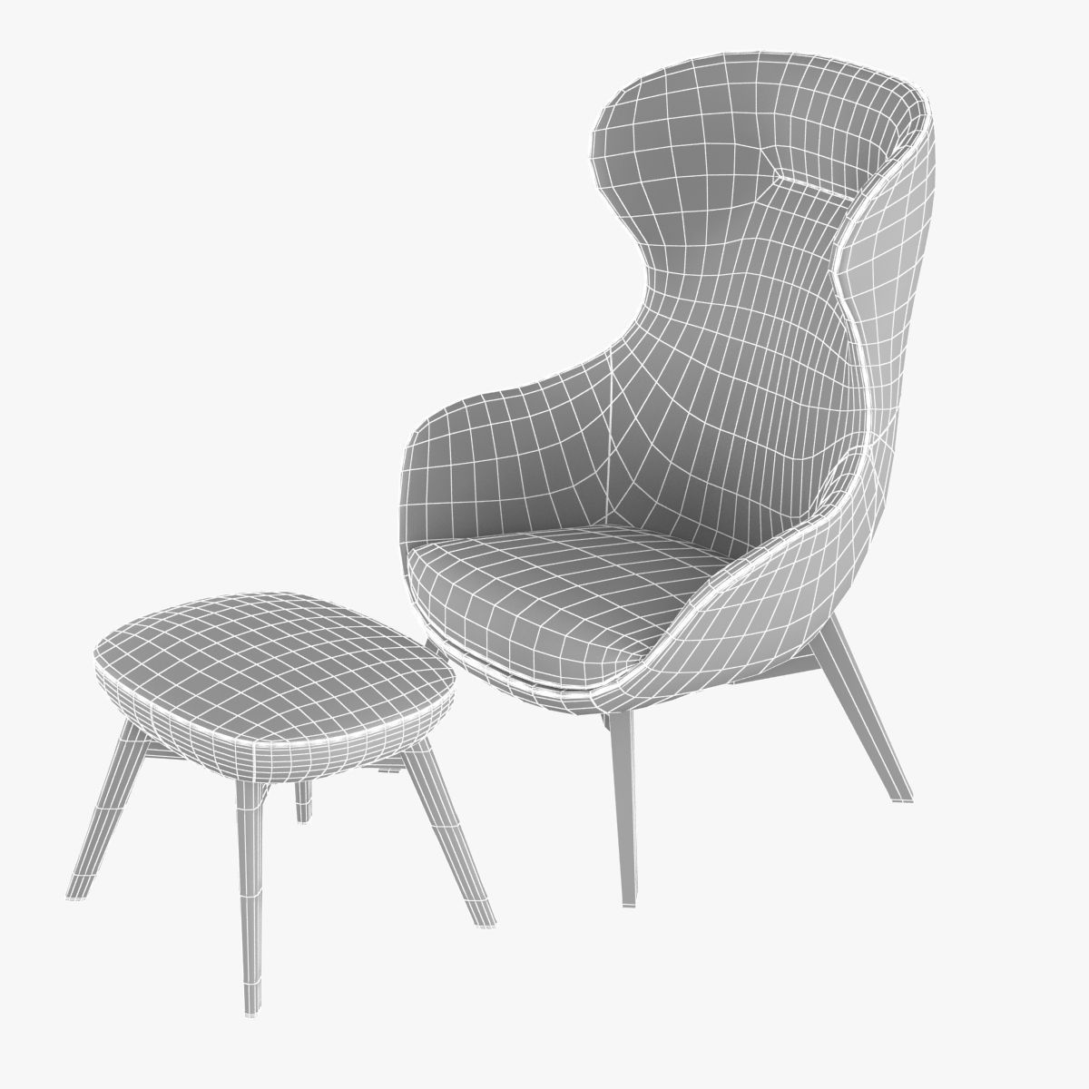QUEEN LOUNGE chair AFRA MODERN COLLECTION 3D model CGTrader