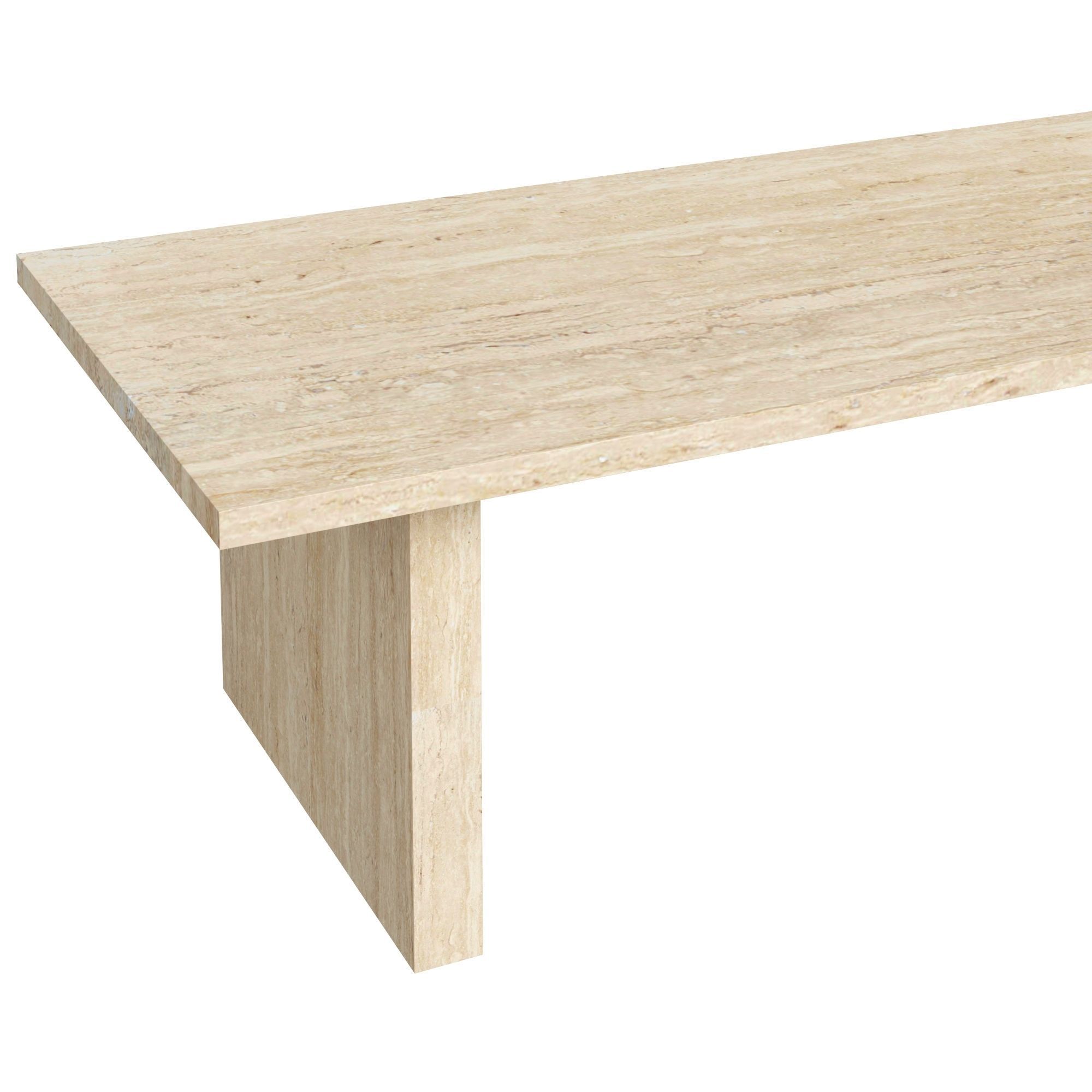 Restoration Hardware Pavona Chair Trento Travertine Dining Table 3D