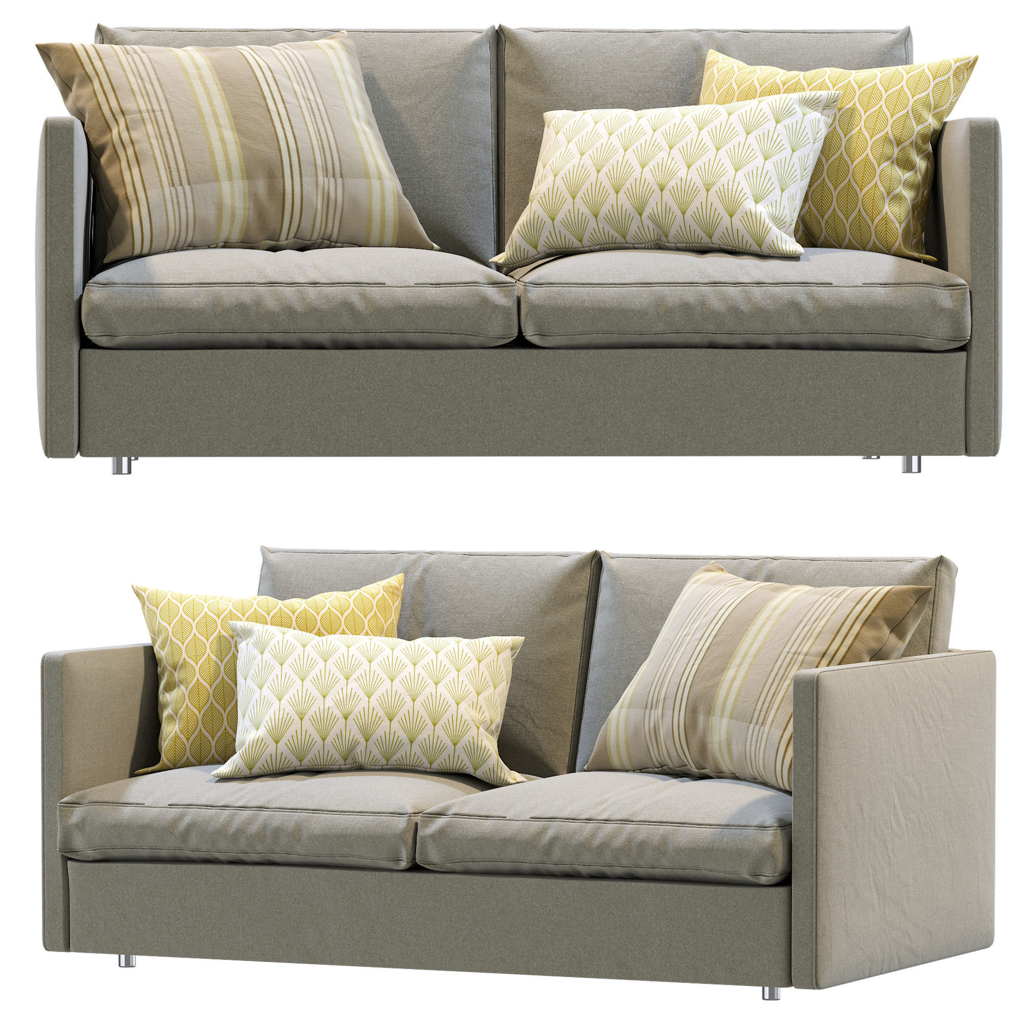 West Elm Harris Sofa 3D model CGTrader