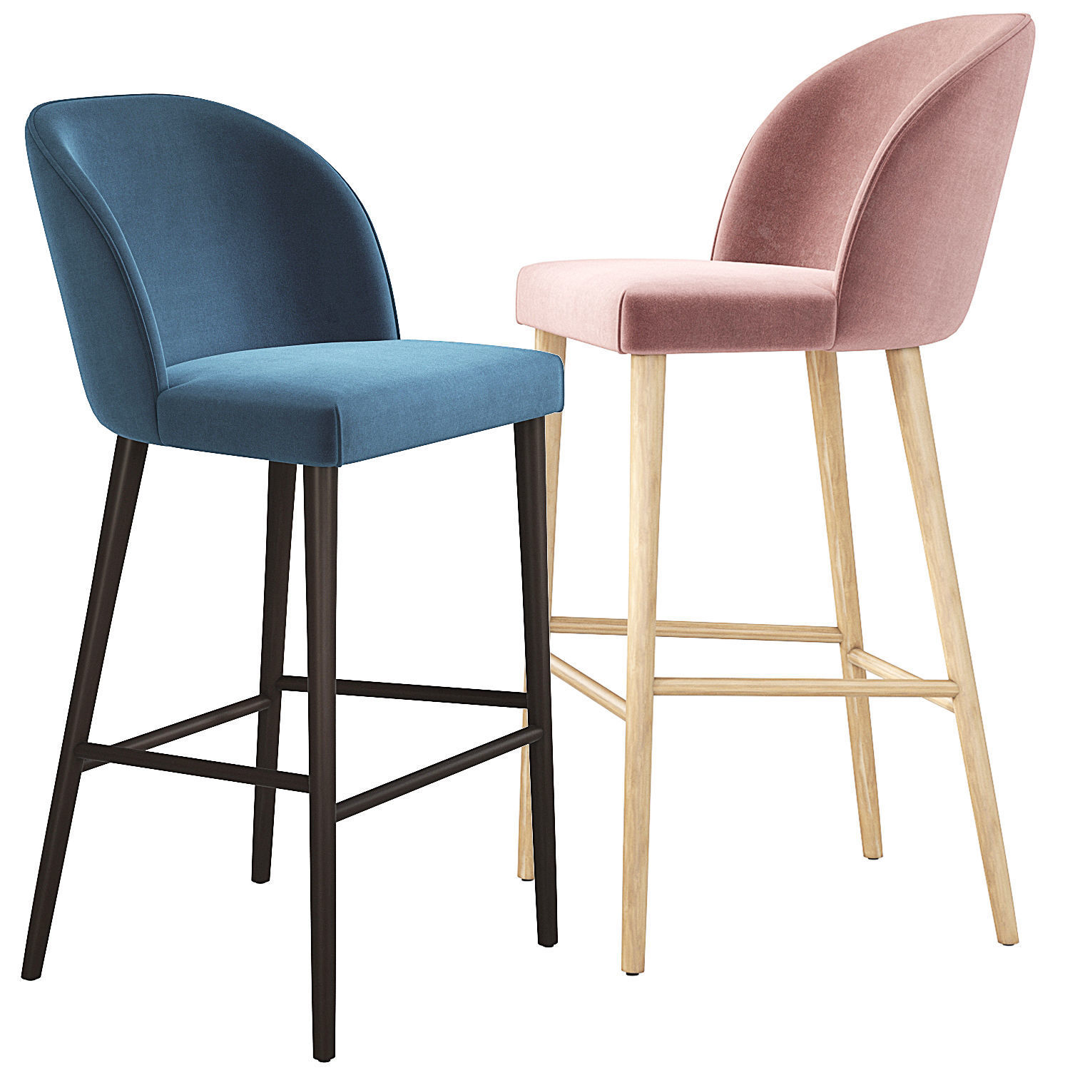 Camille Italian Bar Stool Crate and Barrel 3D model CGTrader