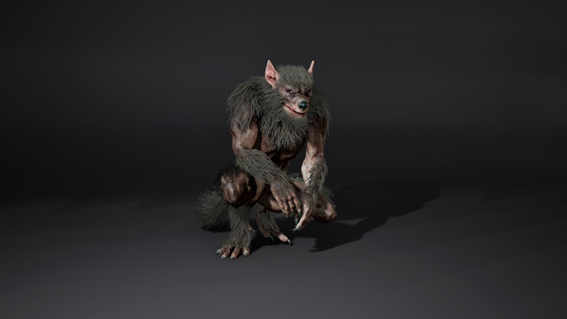 3D model Werewolf face rig VR / AR / low-poly | CGTrader