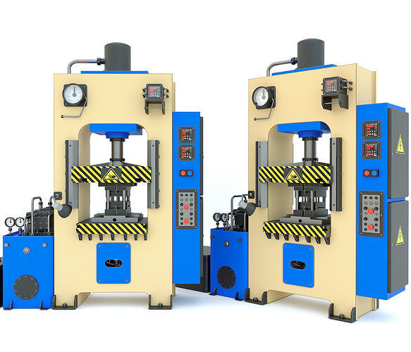 Industrial machine tool hydraulic press D2430B 3D model CGTrader