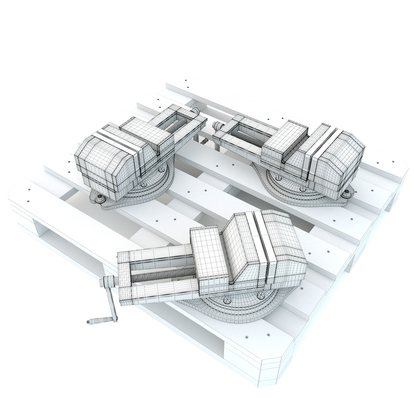 Spare parts of industrial machine tools - Collection 1 3D model | CGTrader