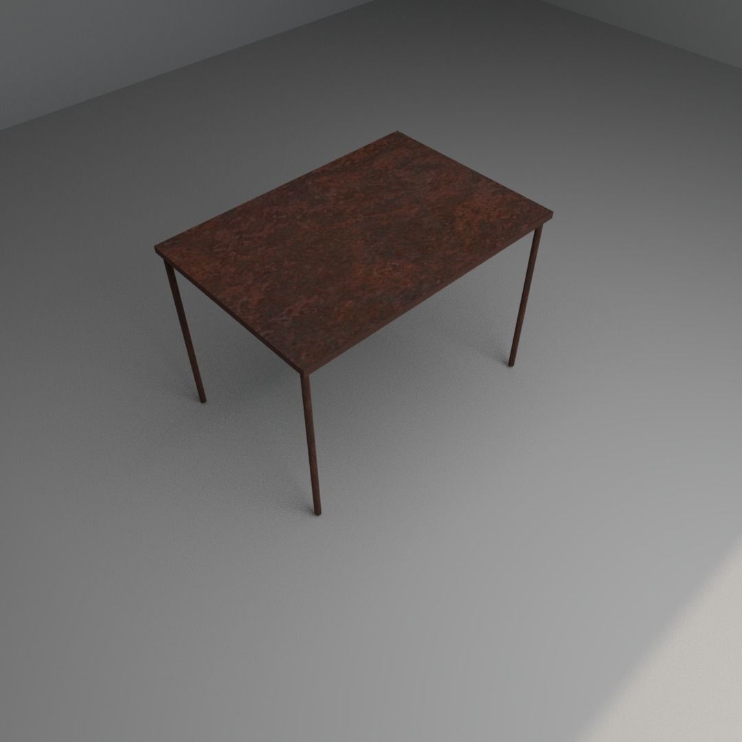 3D model Rusted metal table VR / AR / lowpoly CGTrader