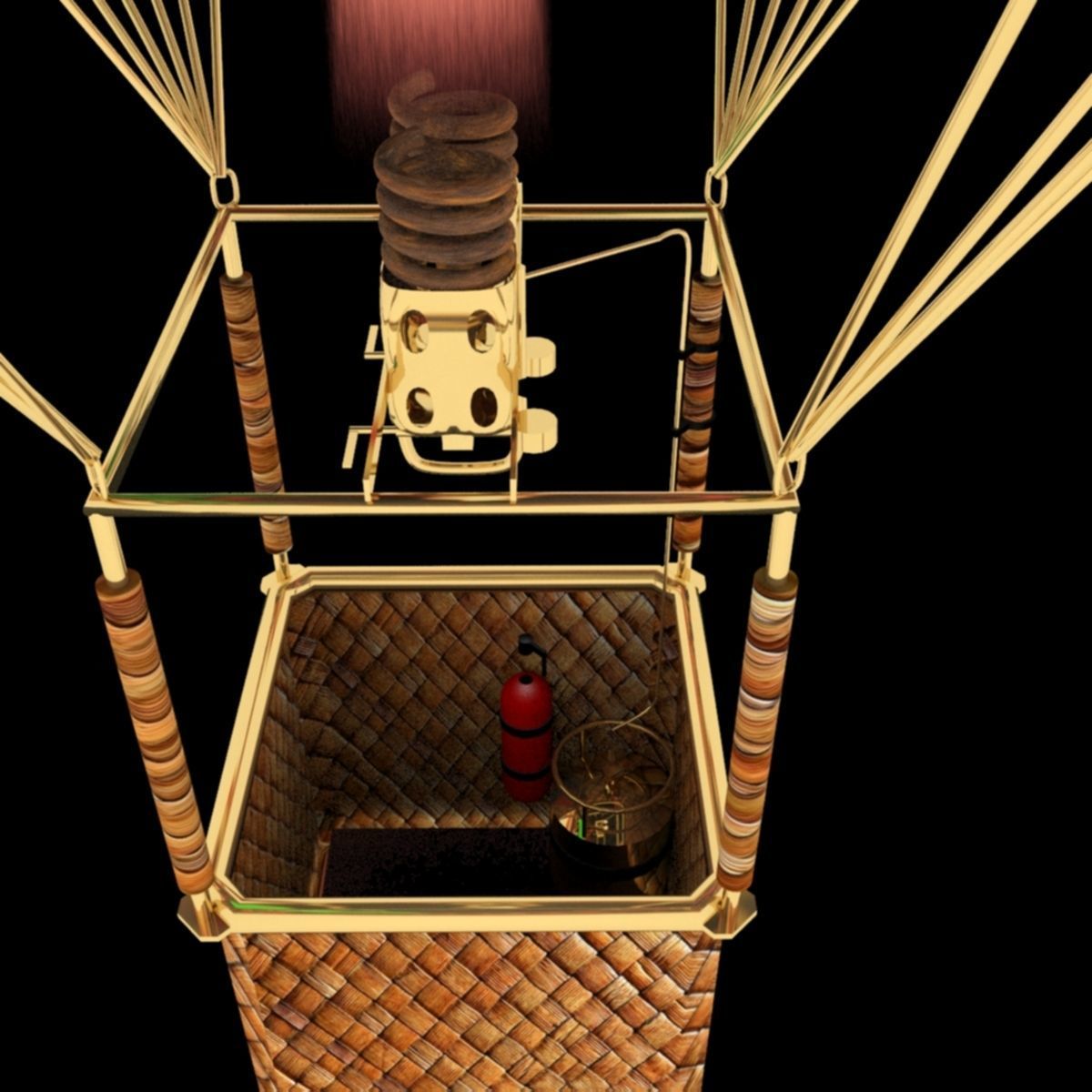 Chinese Air Balloon 3D model CGTrader