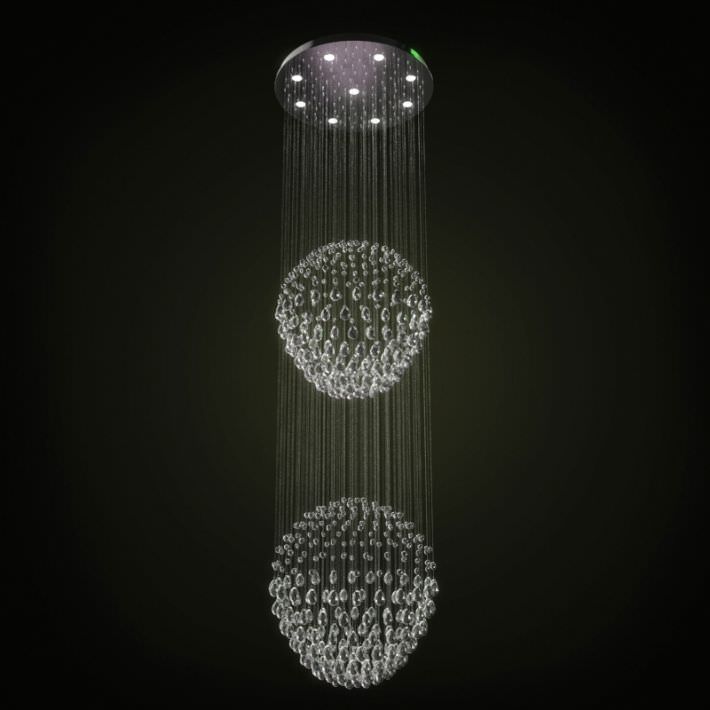 3d Double Crystal Chandelier Cgtrader Double Crystal Chandelier 3d Model Obj 1