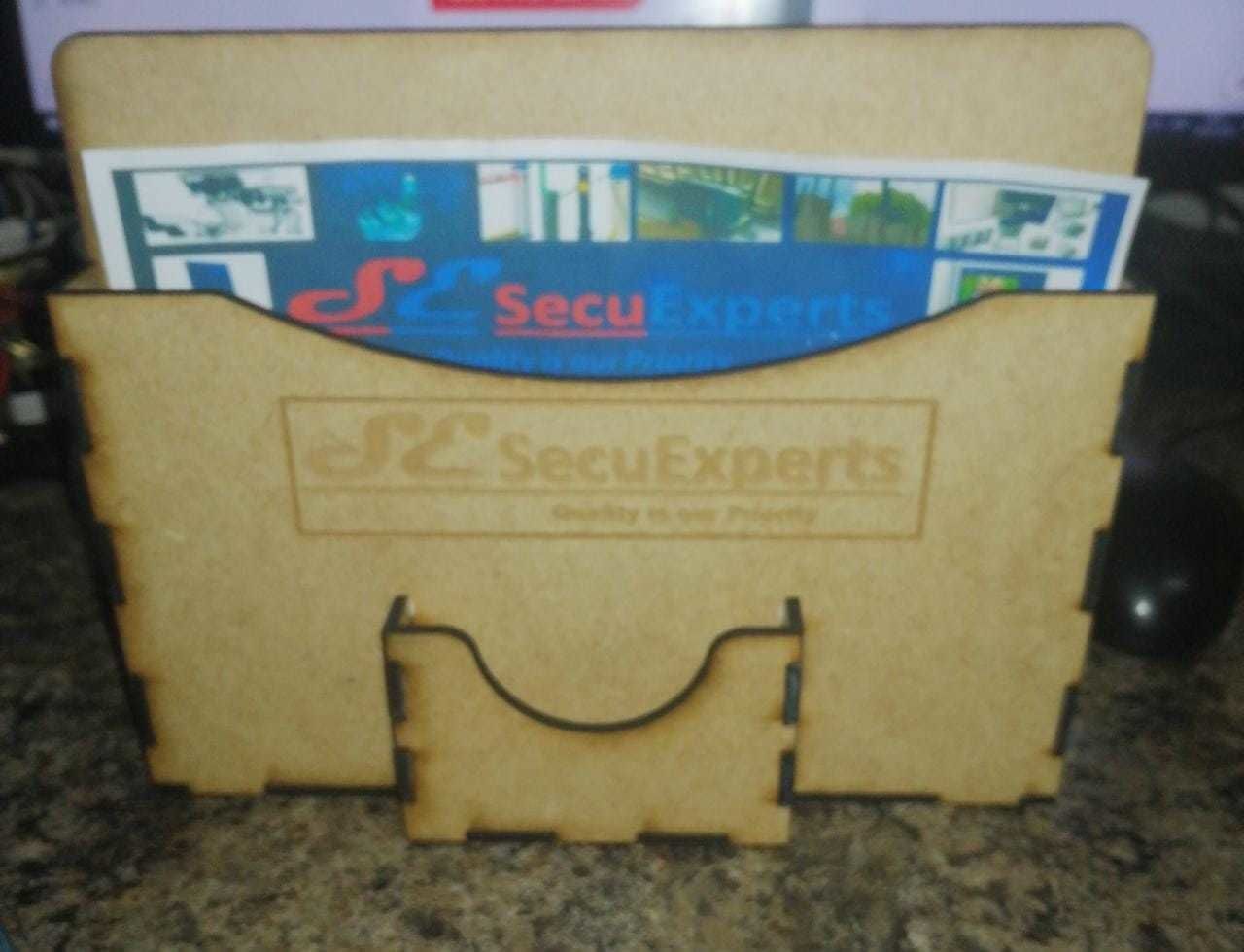 A5 Pamphlet Business card holder 3d print and Laser cut files 3D model ...