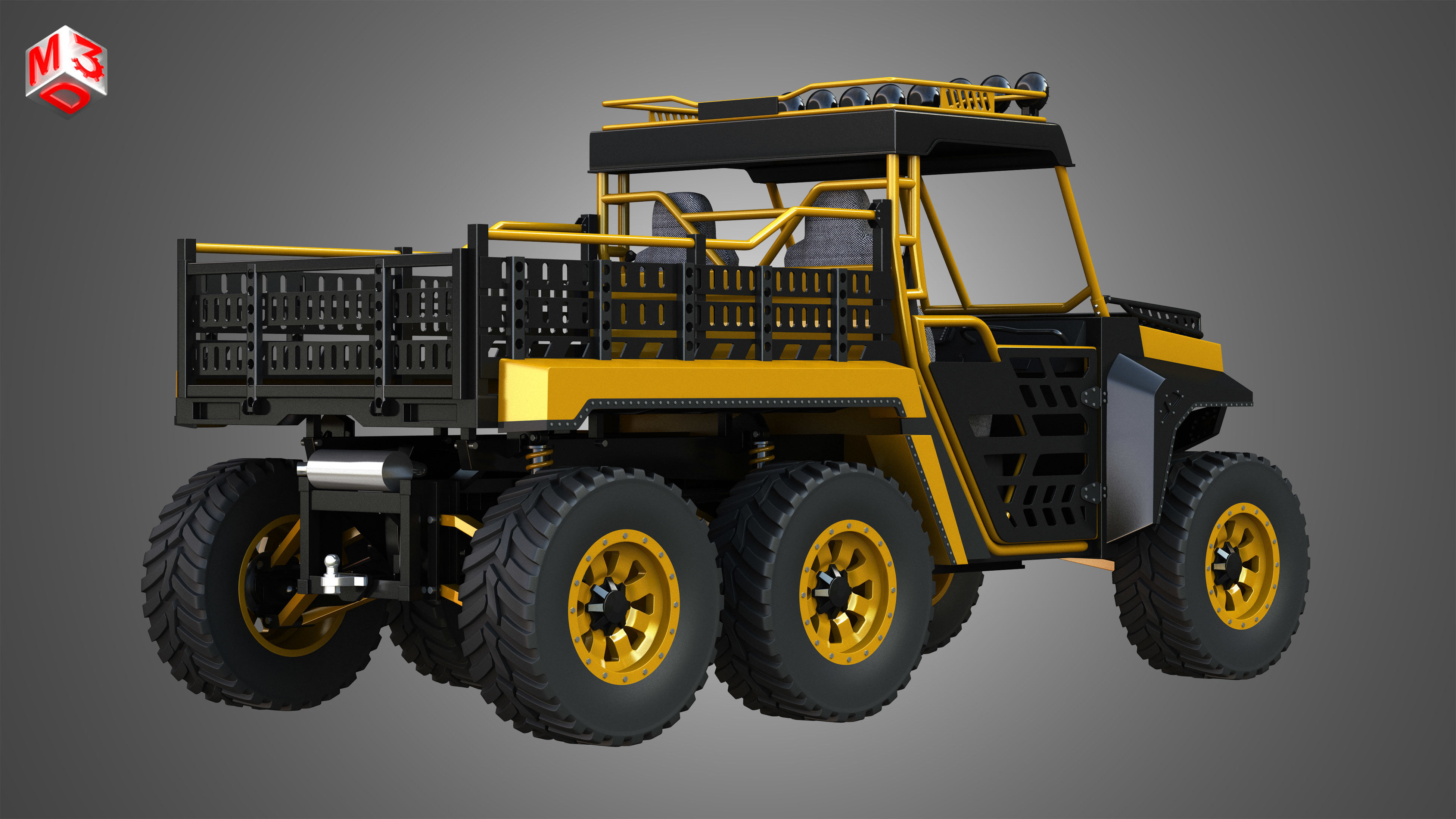 BMS - The Beast 1000 vehicle - Double Axle 3D model | CGTrader