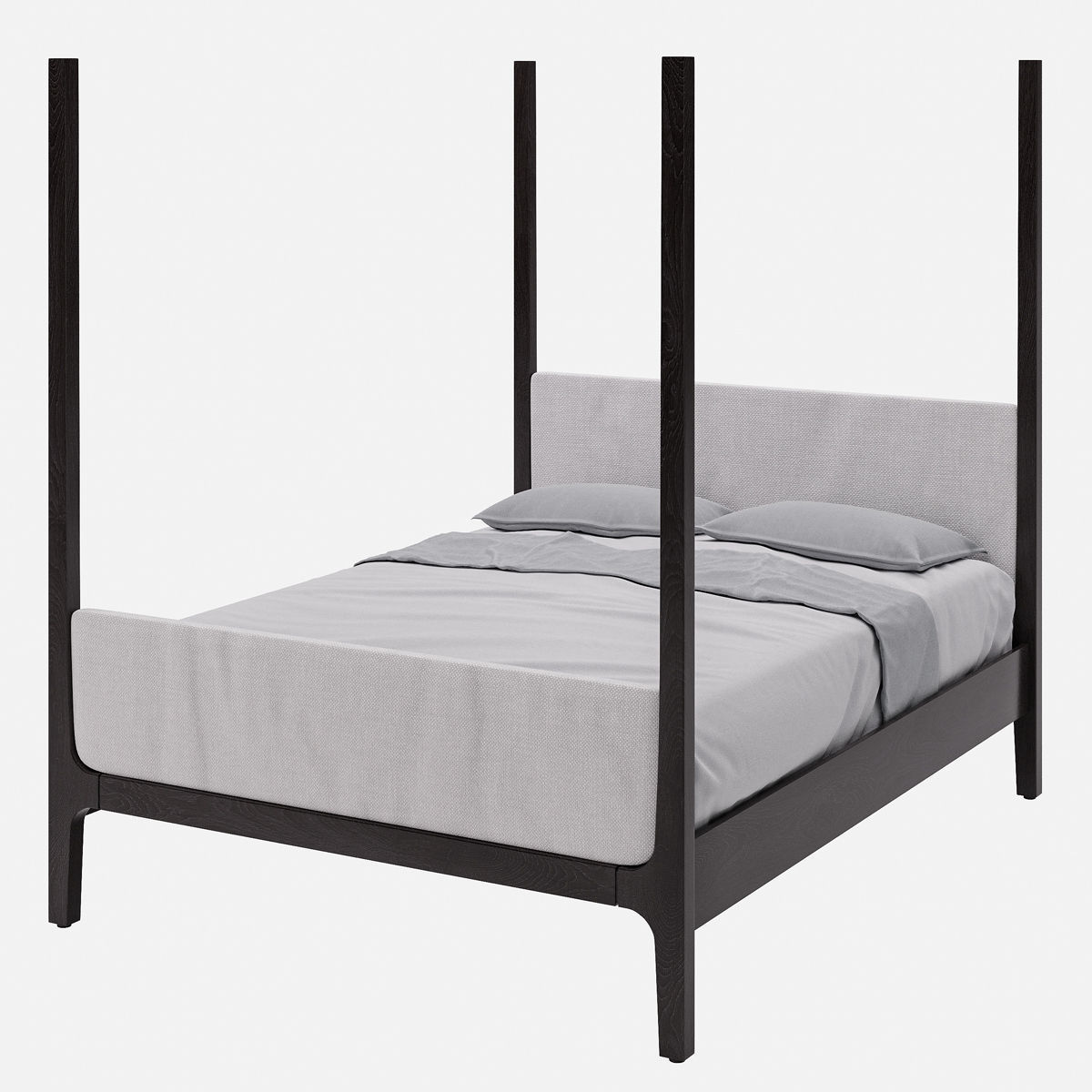 Melrose Canopy Queen Bed CB2 3D model CGTrader