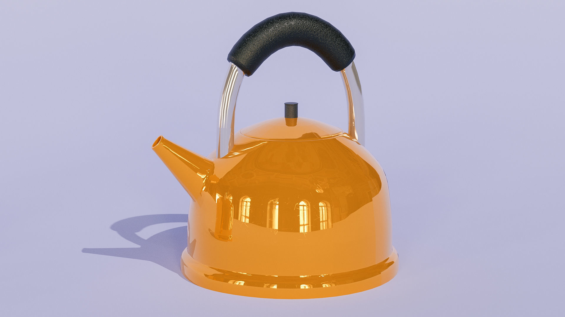 3D model Vintage Golden Tea Kettle VR / AR / lowpoly CGTrader