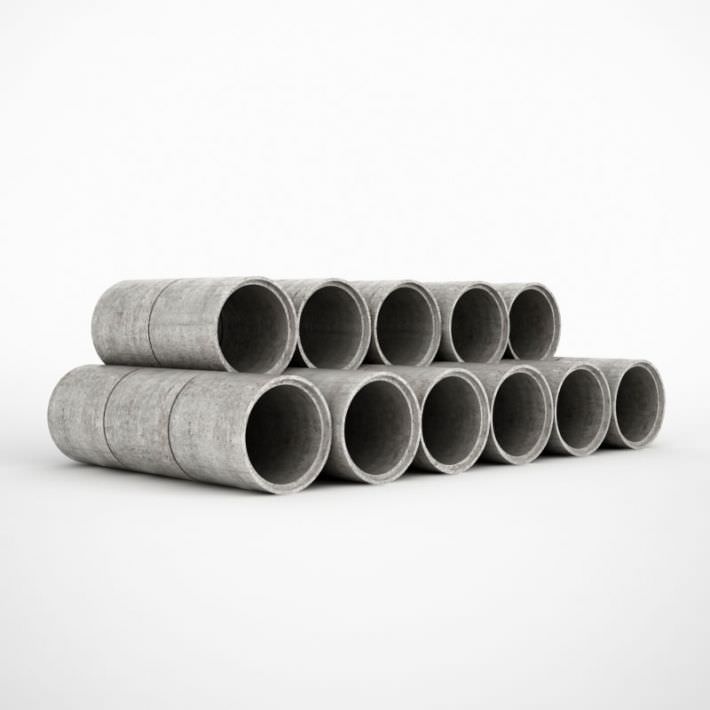 Grey Concrete Pipes