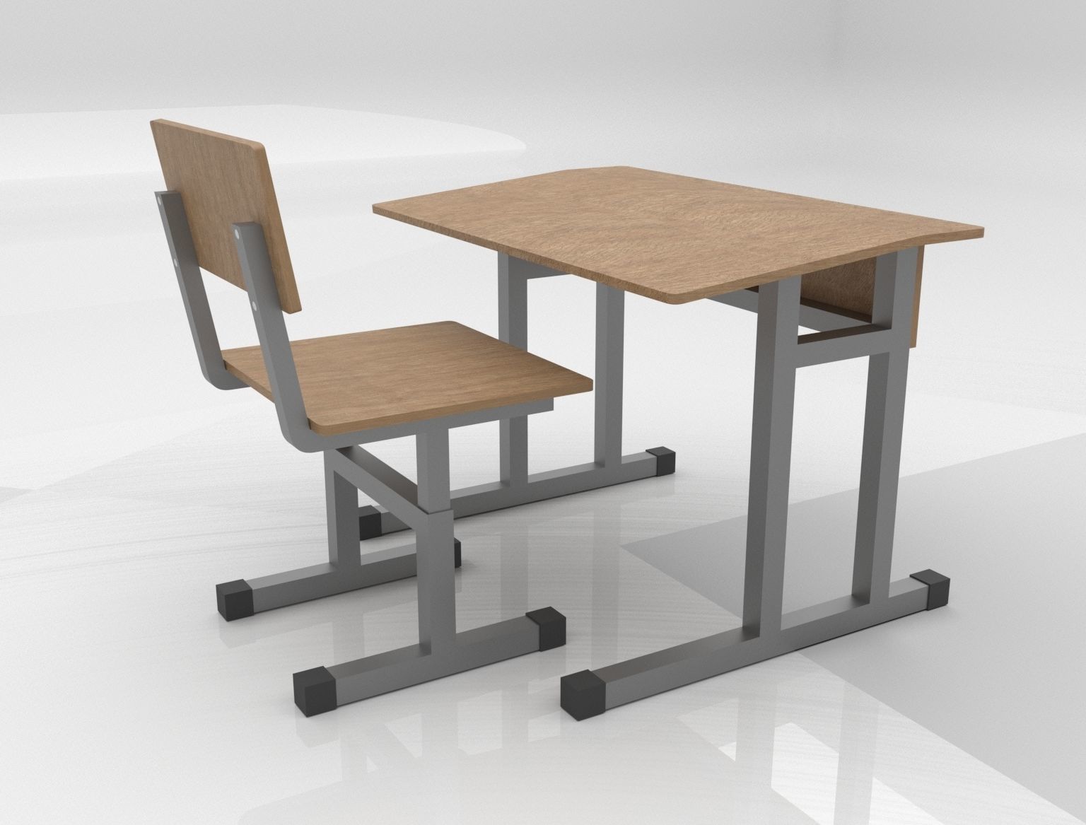 School Desk and Chair 3D models 3D model CGTrader