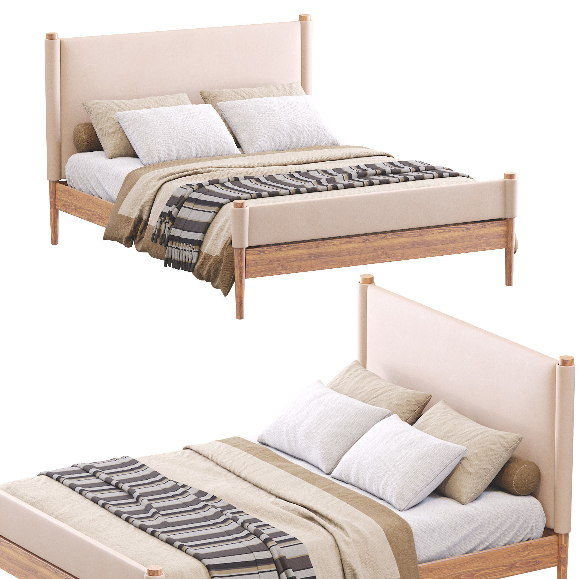 Walker Bed By West Elm 3D model CGTrader