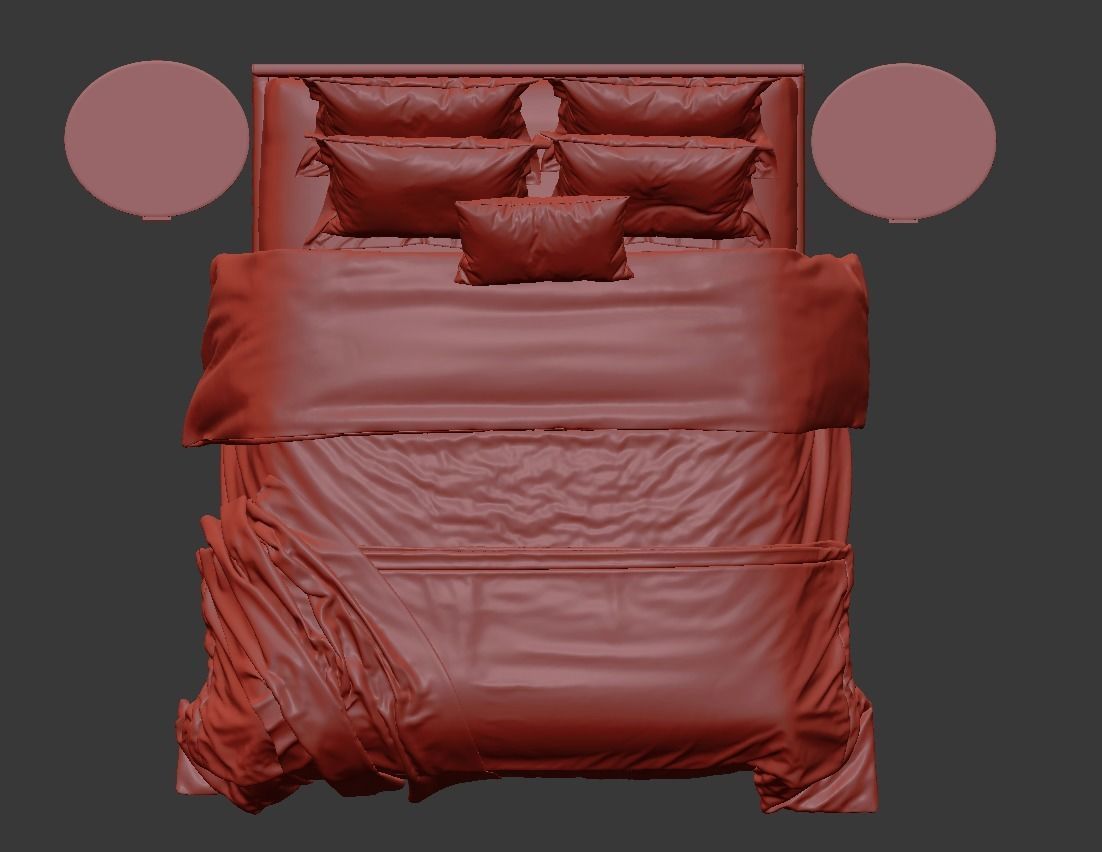 Channel Tufted Headboard Pine Queen Bed 3D model CGTrader
