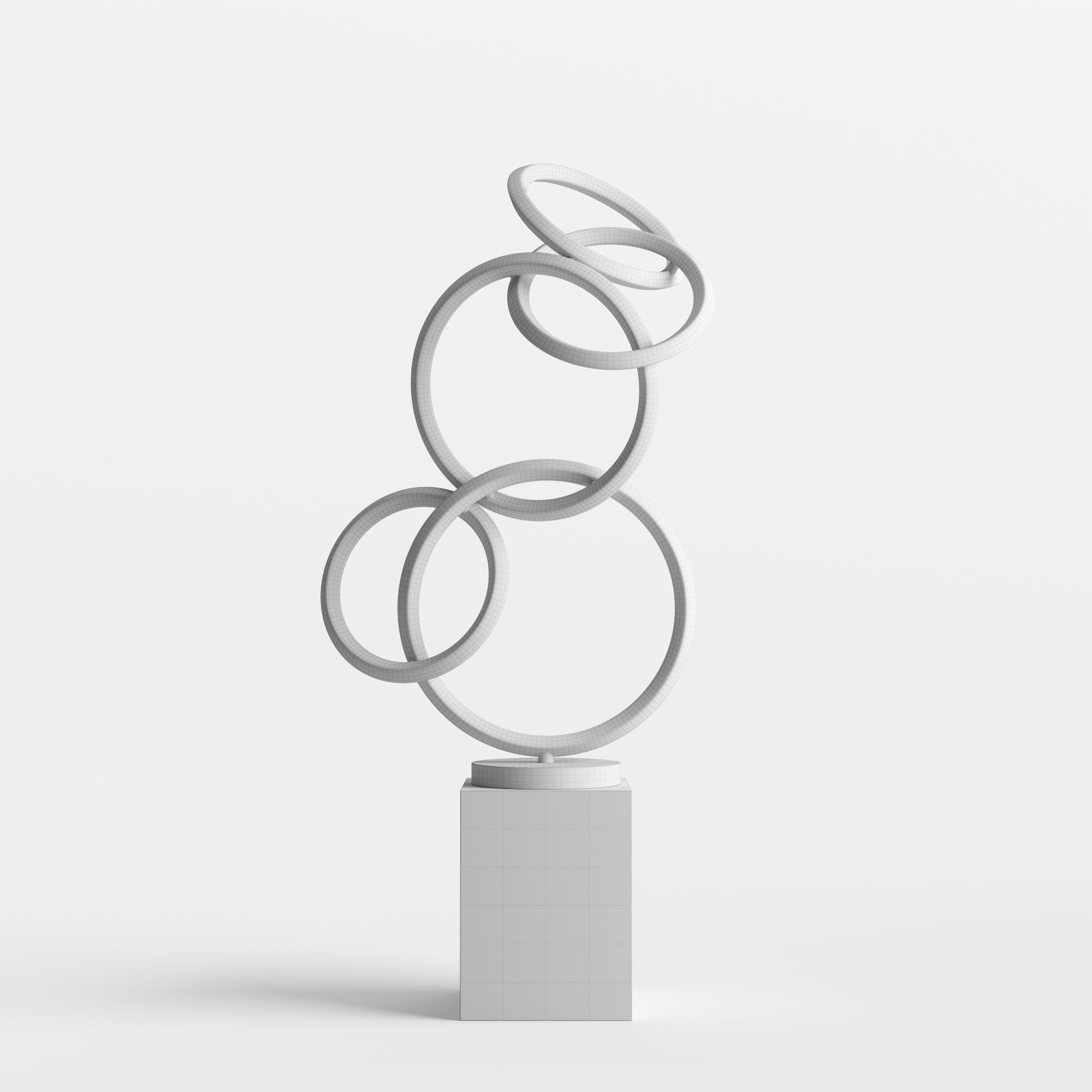 Modern Decorative Abstract Metal Art Sculpture 06 3D model CGTrader