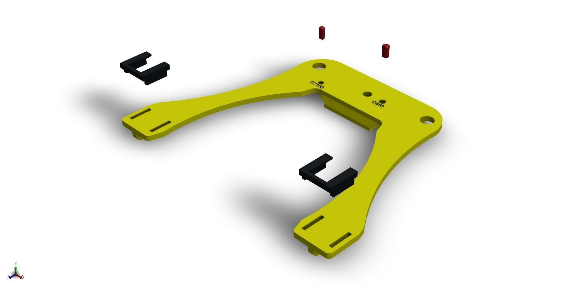 Ground Tripod And LEDFlash Cold Shoe 3D model 3D printable CGTrader