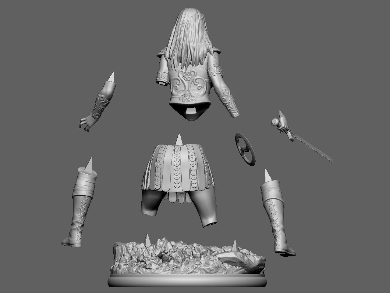 Xena and Gabrielle 3D model 3D printable | CGTrader