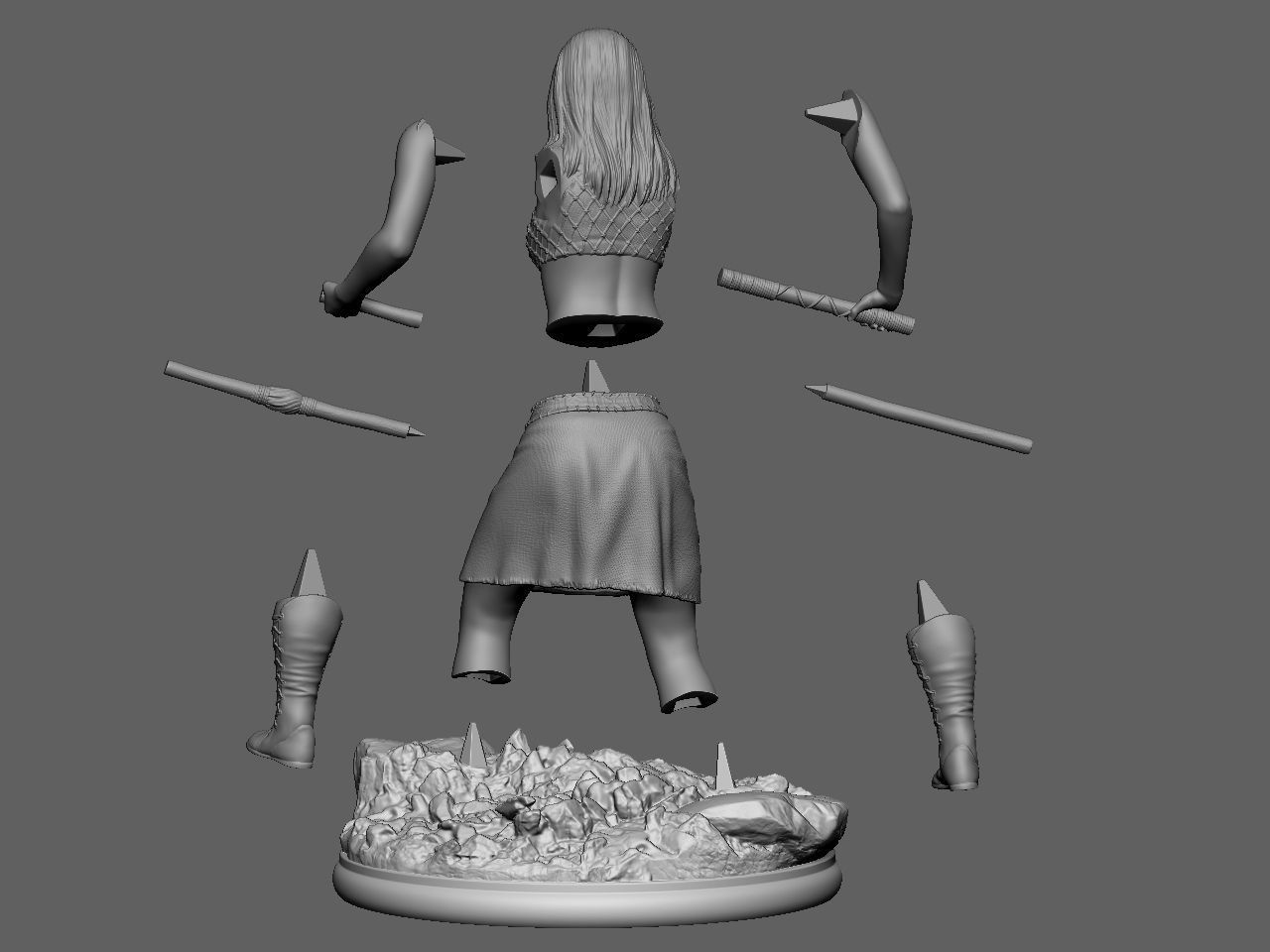 Xena and Gabrielle 3D model 3D printable | CGTrader