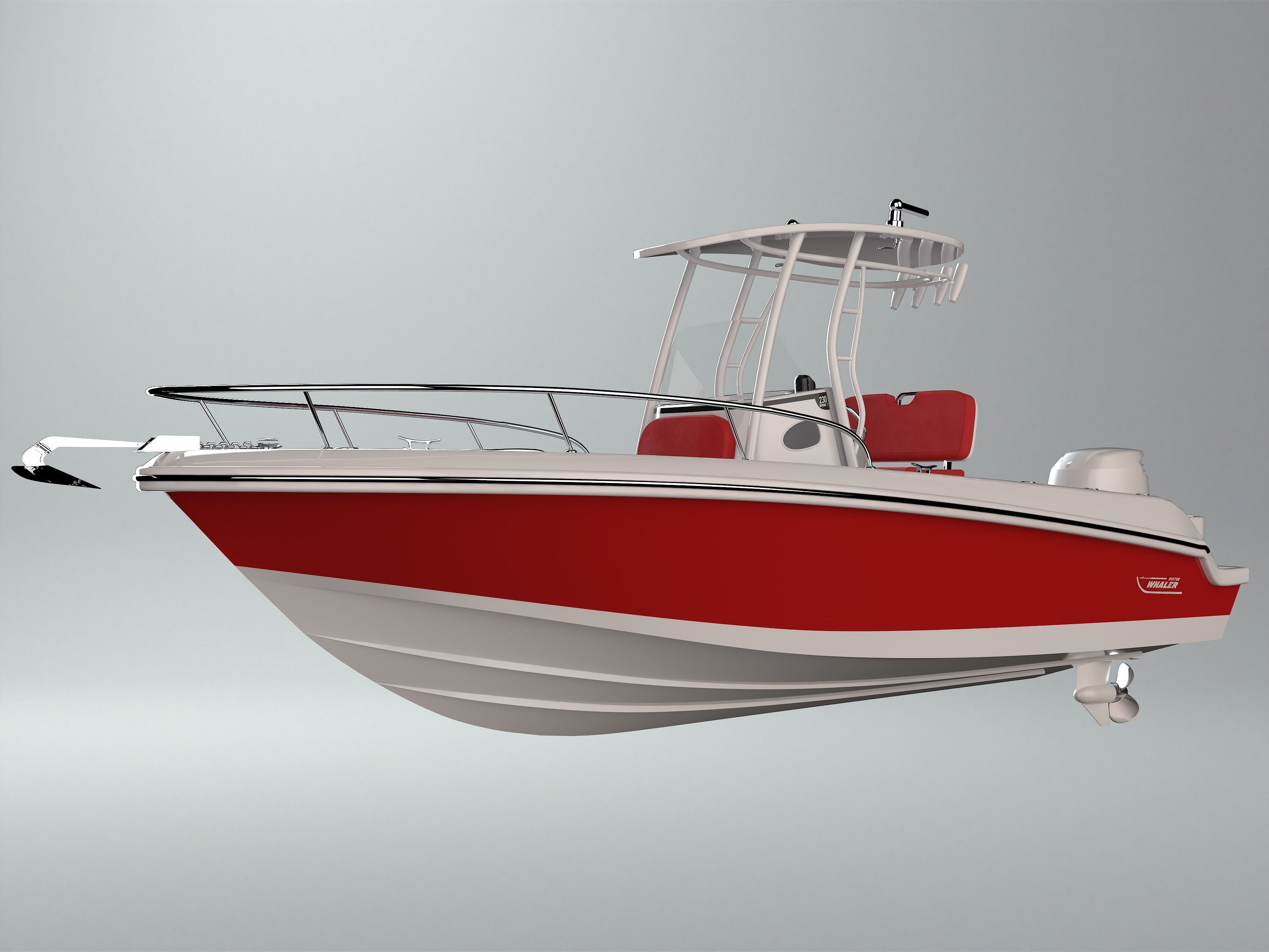 Boston Whaler Concept Design Center Console Boat 3D model CGTrader