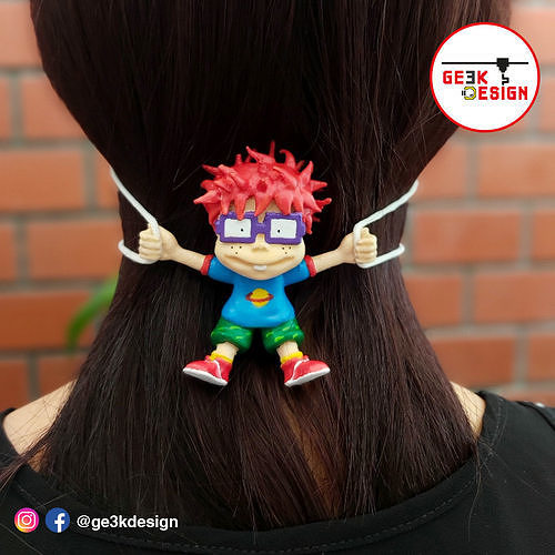 Chuckie Rugrats 3d Ear Saver Carlitos Rugrats Salvaorejas 3d 3d Model 3d Printable Cgtrader