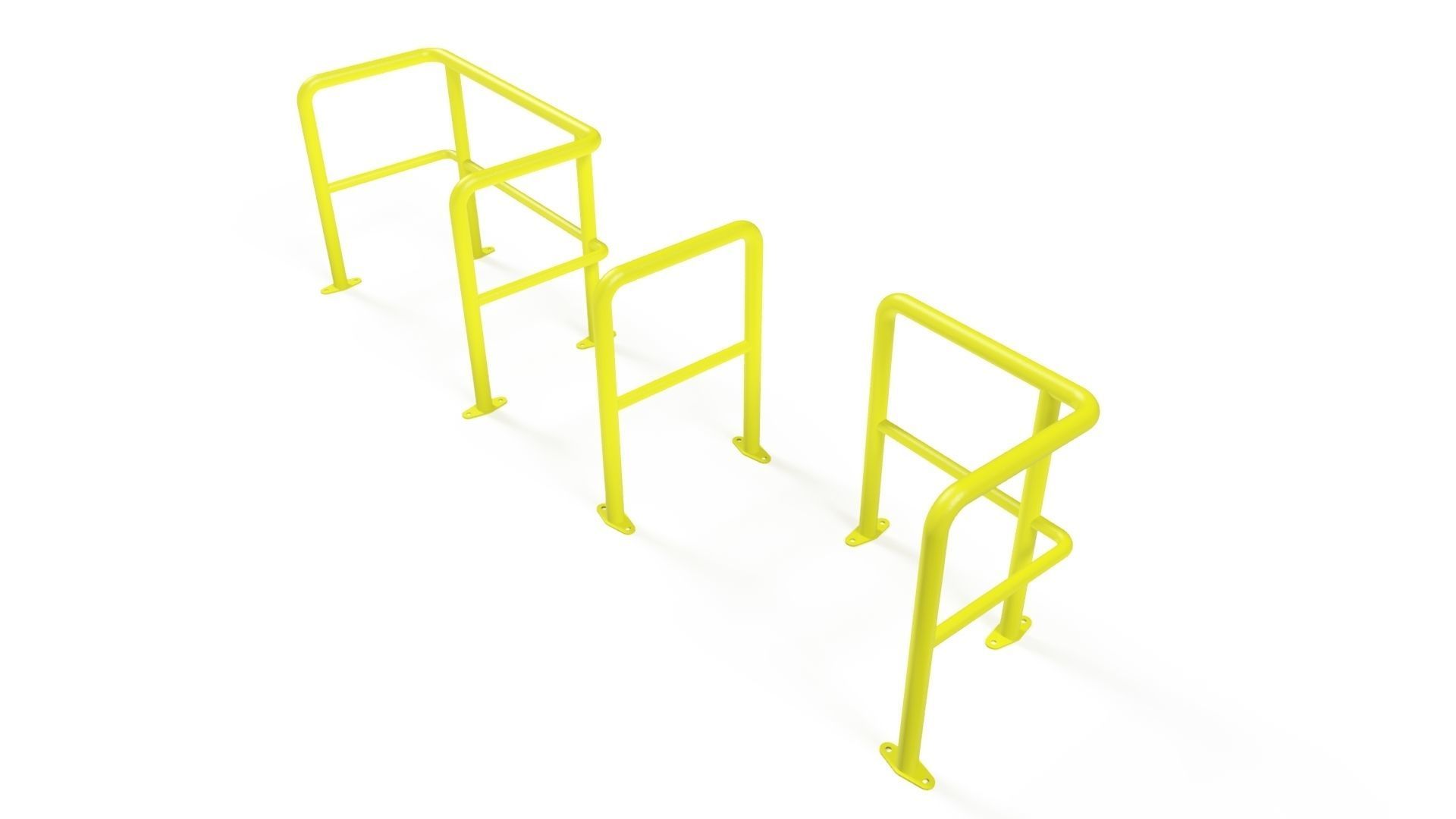 BARRIERS two metal railings 3D model | CGTrader