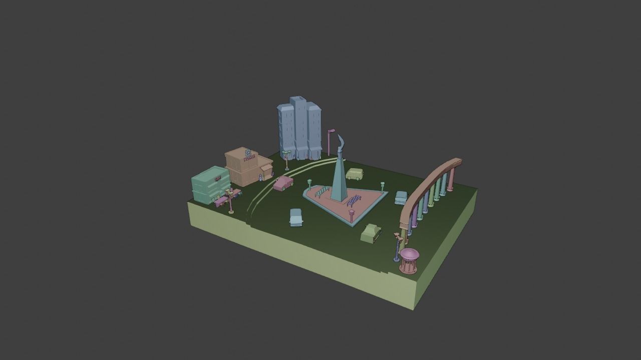 isometric 3d landmark 3D model animated | CGTrader