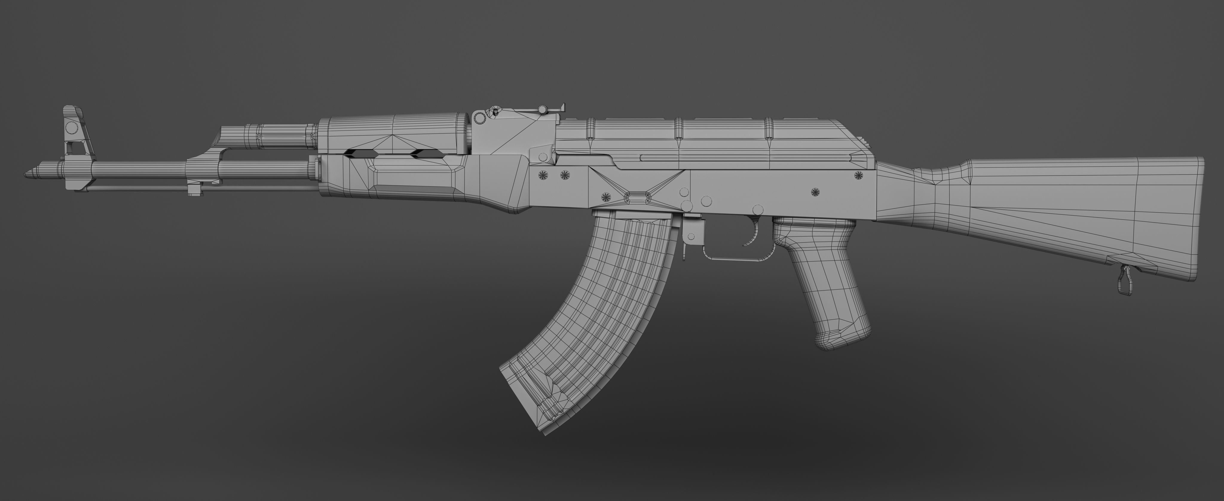3D model AK-47 rifle VR / AR / low-poly | CGTrader