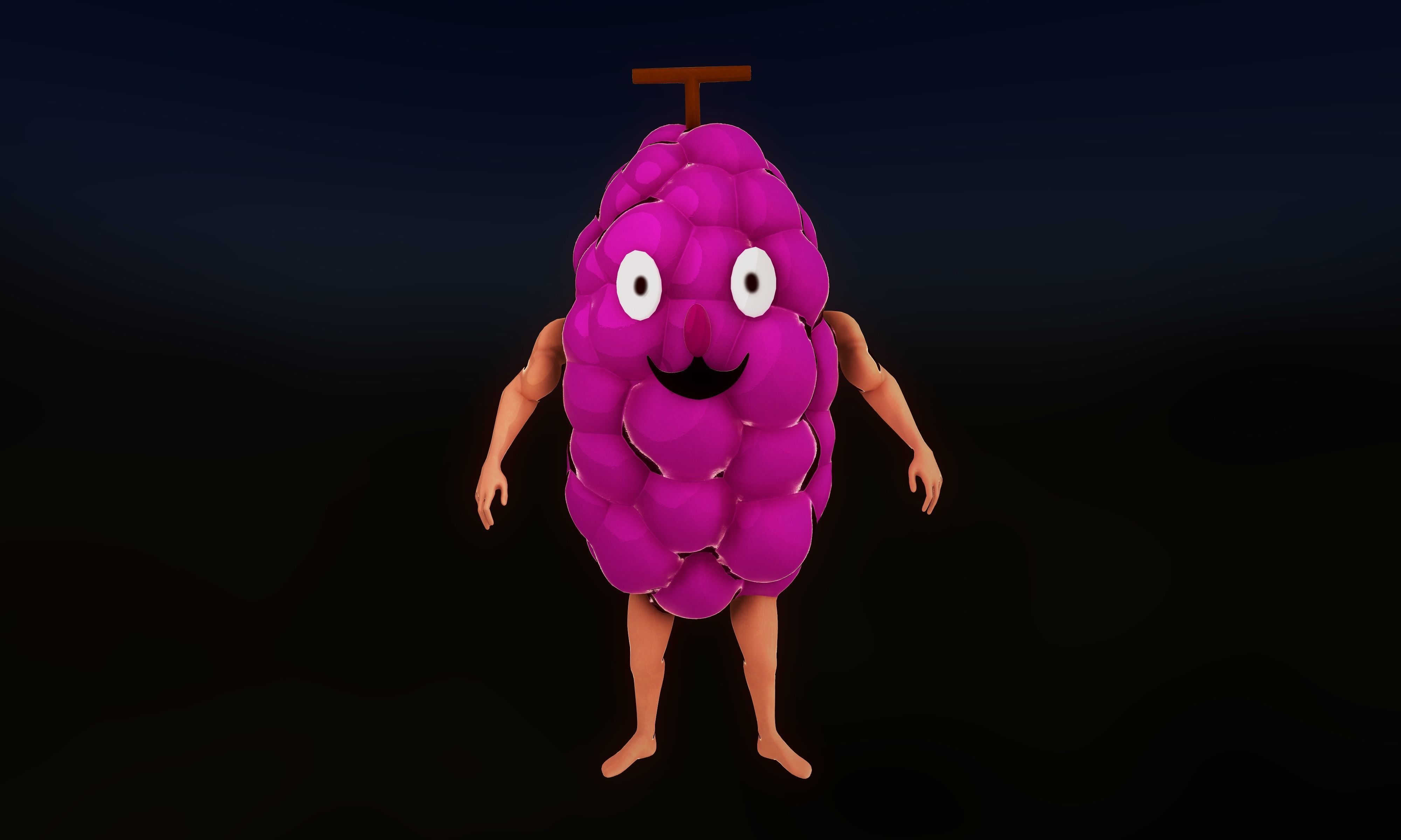 3D model Grapeman VR / AR / lowpoly rigged CGTrader