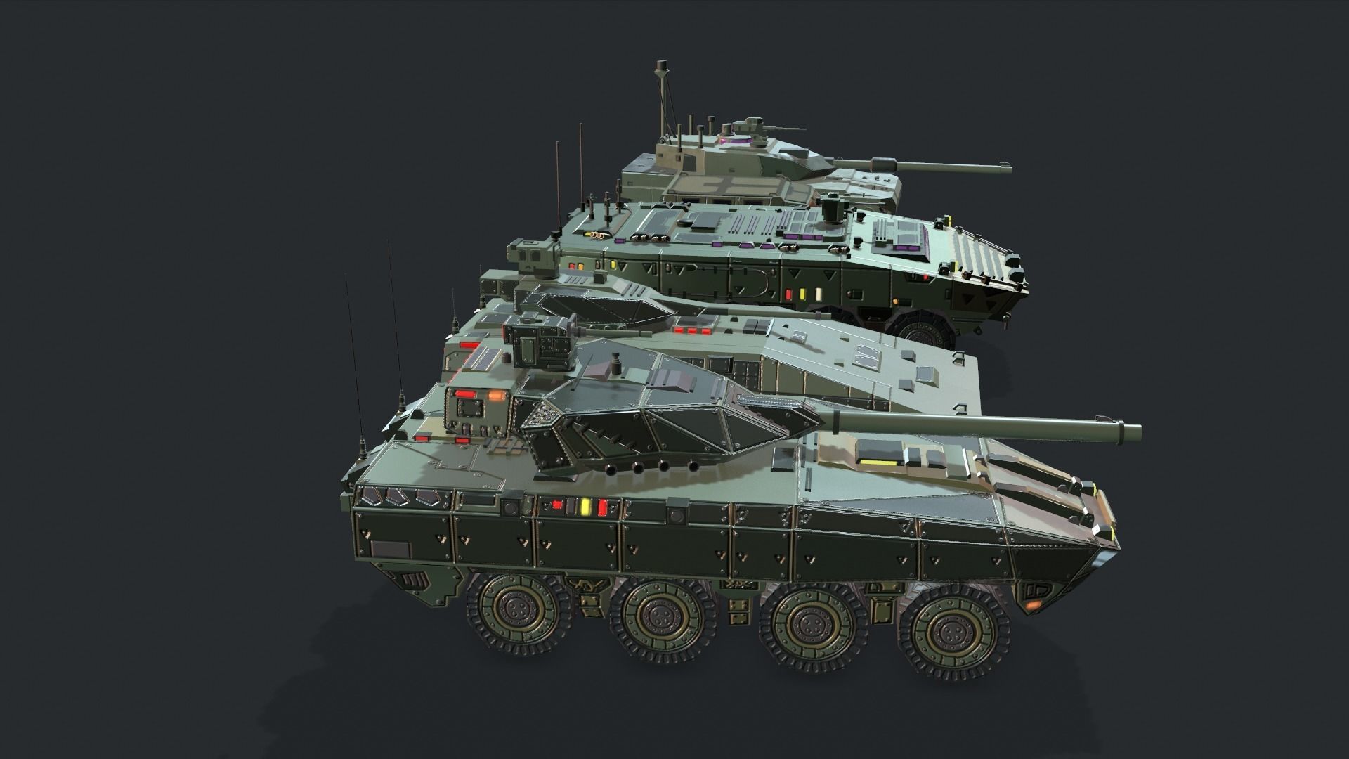Tank Rts Game 3D model Tanks For RTS Game Pack 2 VR / AR / low-poly | CGTrader