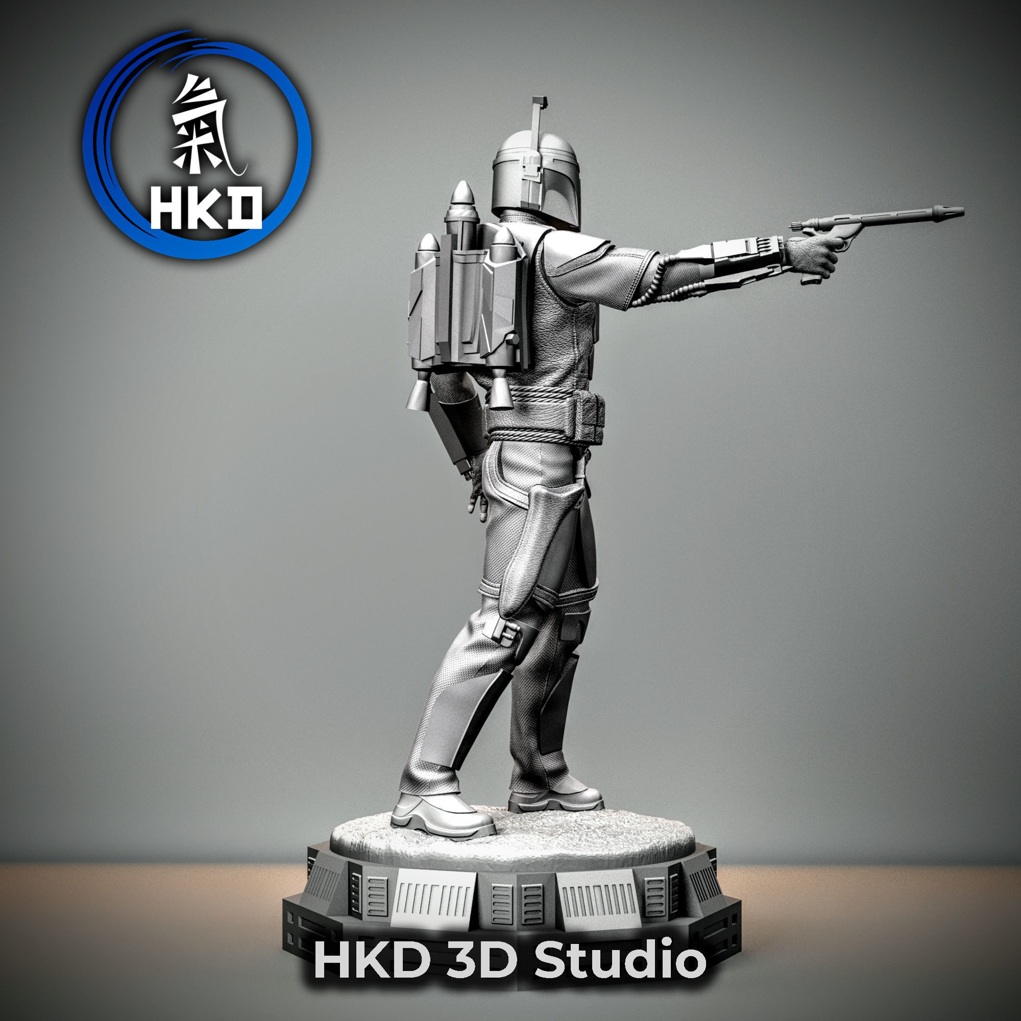 Jango Fett fan art 3d Print model Star Wars 3D model 3D printable ...