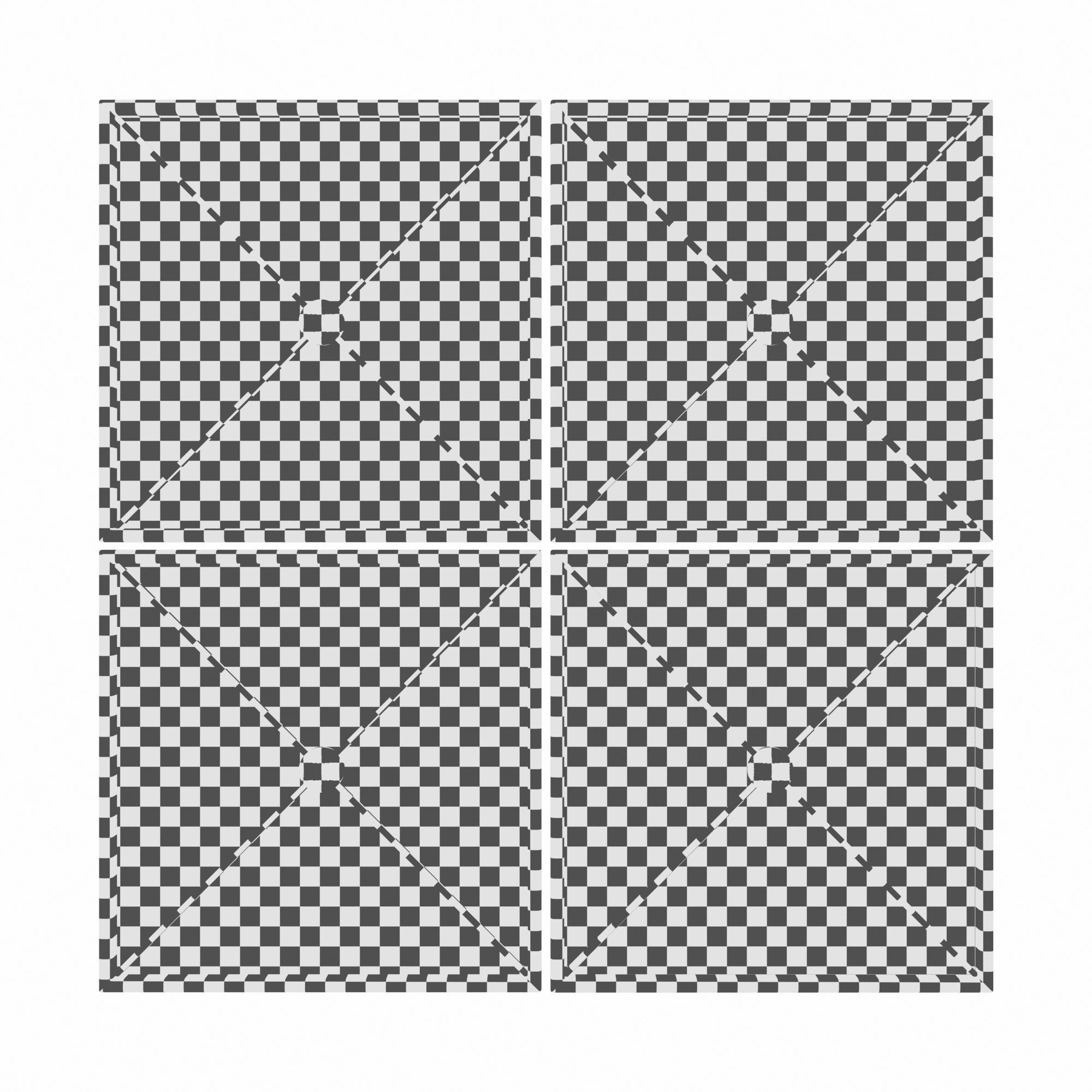 Jeffrey Large Framed Wall Mirror Set of 4 3D model CGTrader