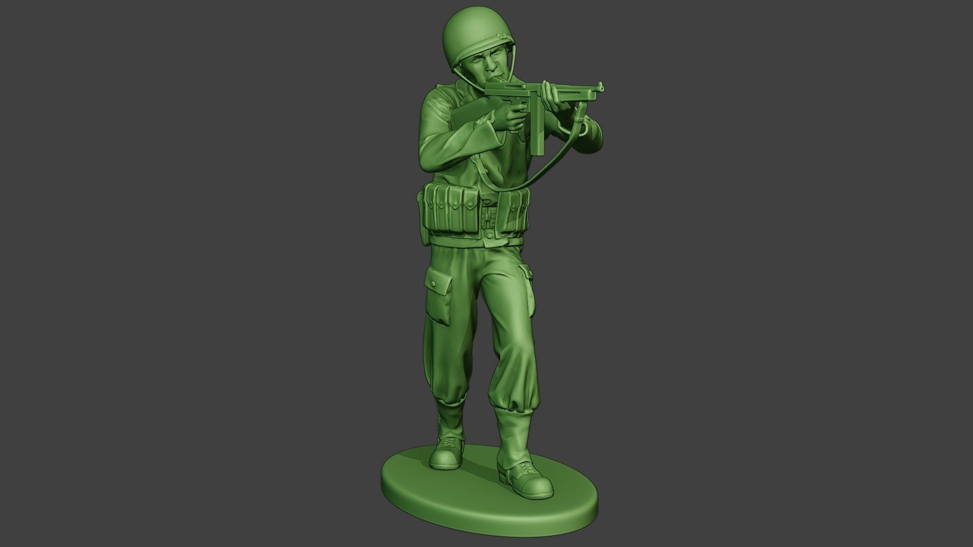 American soldier ww2 Shoot Stand2 A12 3D model 3D printable | CGTrader