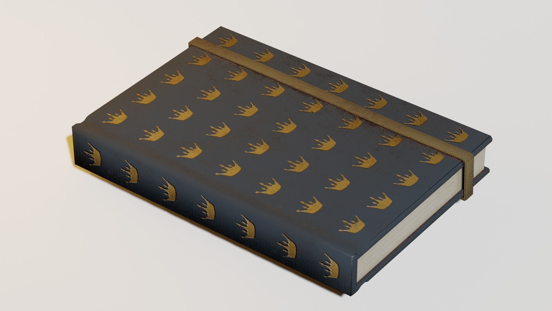 Lowpoly book with gold leaves free VR / AR / low-poly 3D model | CGTrader
