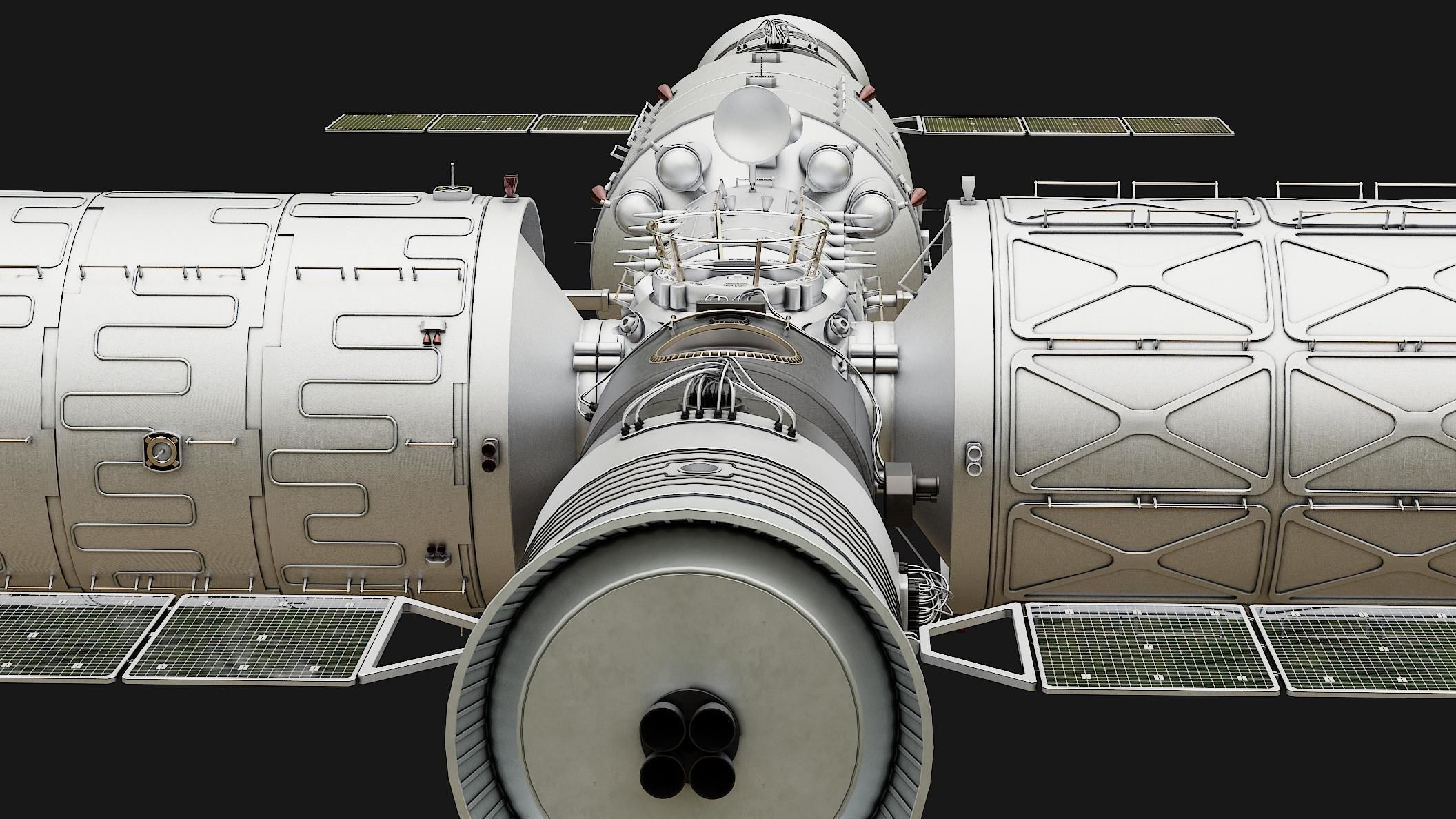Tiangong Space Station 3D model CGTrader