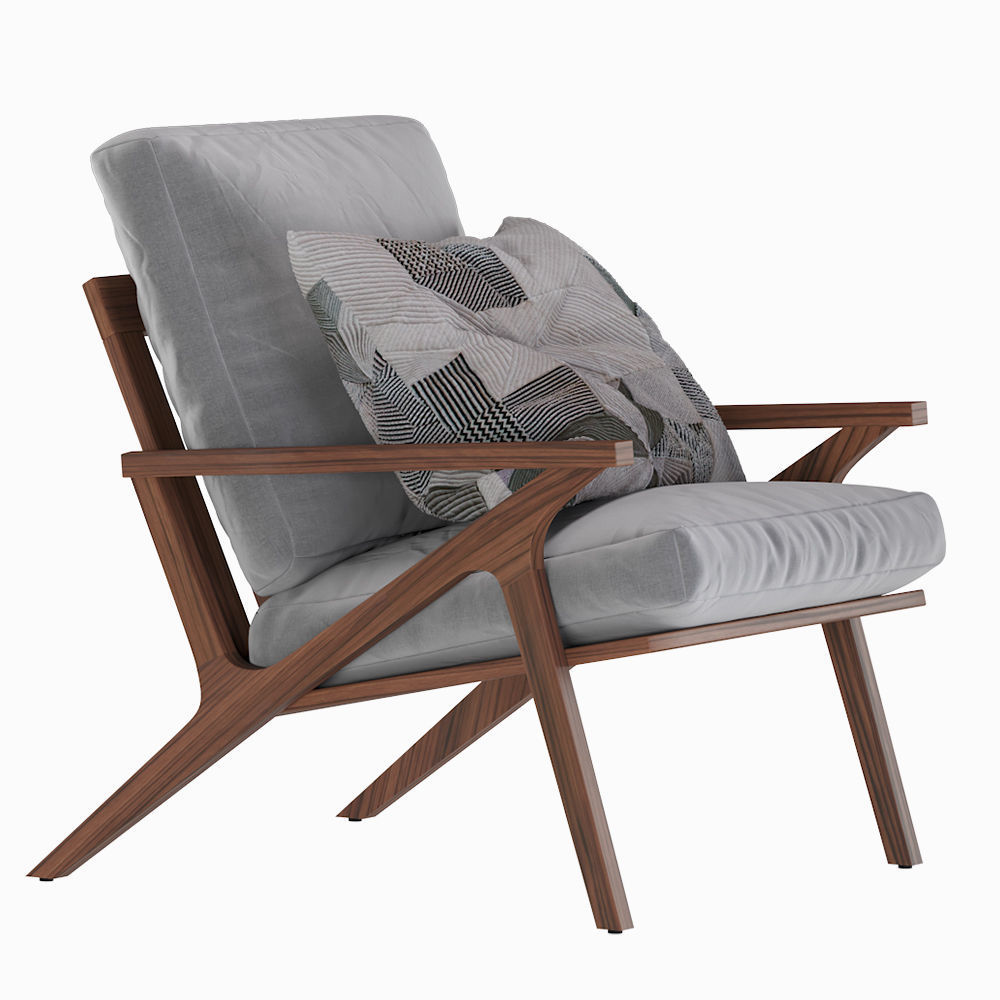 Cavett Tufted Chair Crate and Barrel 3D model CGTrader