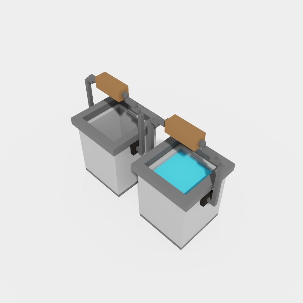 3D model Voxel Buckets VR / AR / lowpoly CGTrader