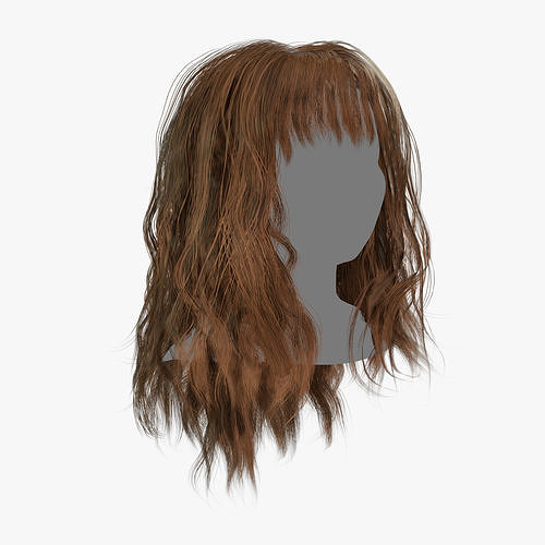 Female Hair - 002 3D model rigged | CGTrader