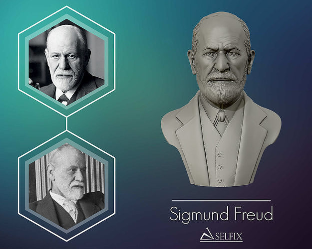 Sigmund Freud Bust Sculpture 3d Model 3d Printable Cgtrader