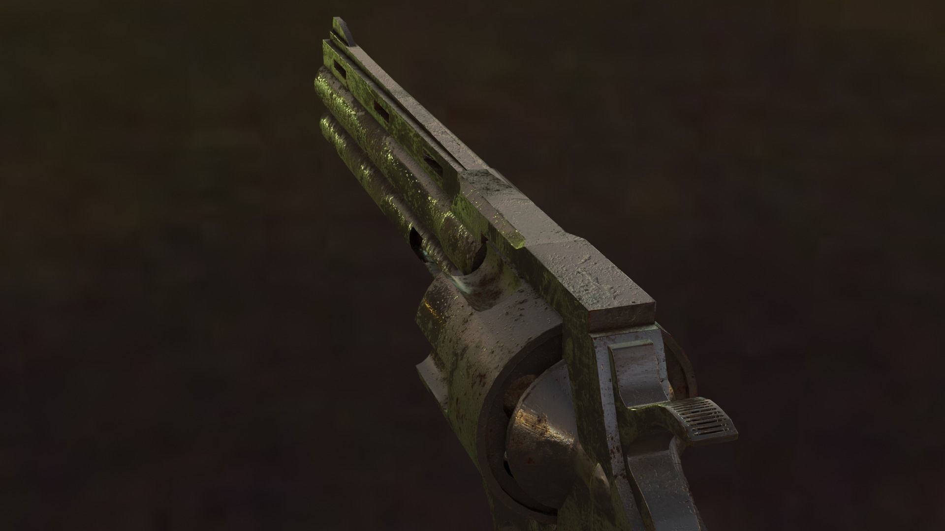 3D model Rusty Old Colt Python 357 mag Revolver VR / AR / low-poly ...