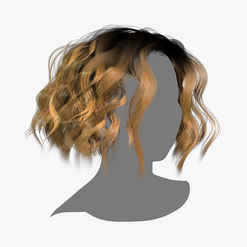 Female Hair - 024 3D model rigged | CGTrader