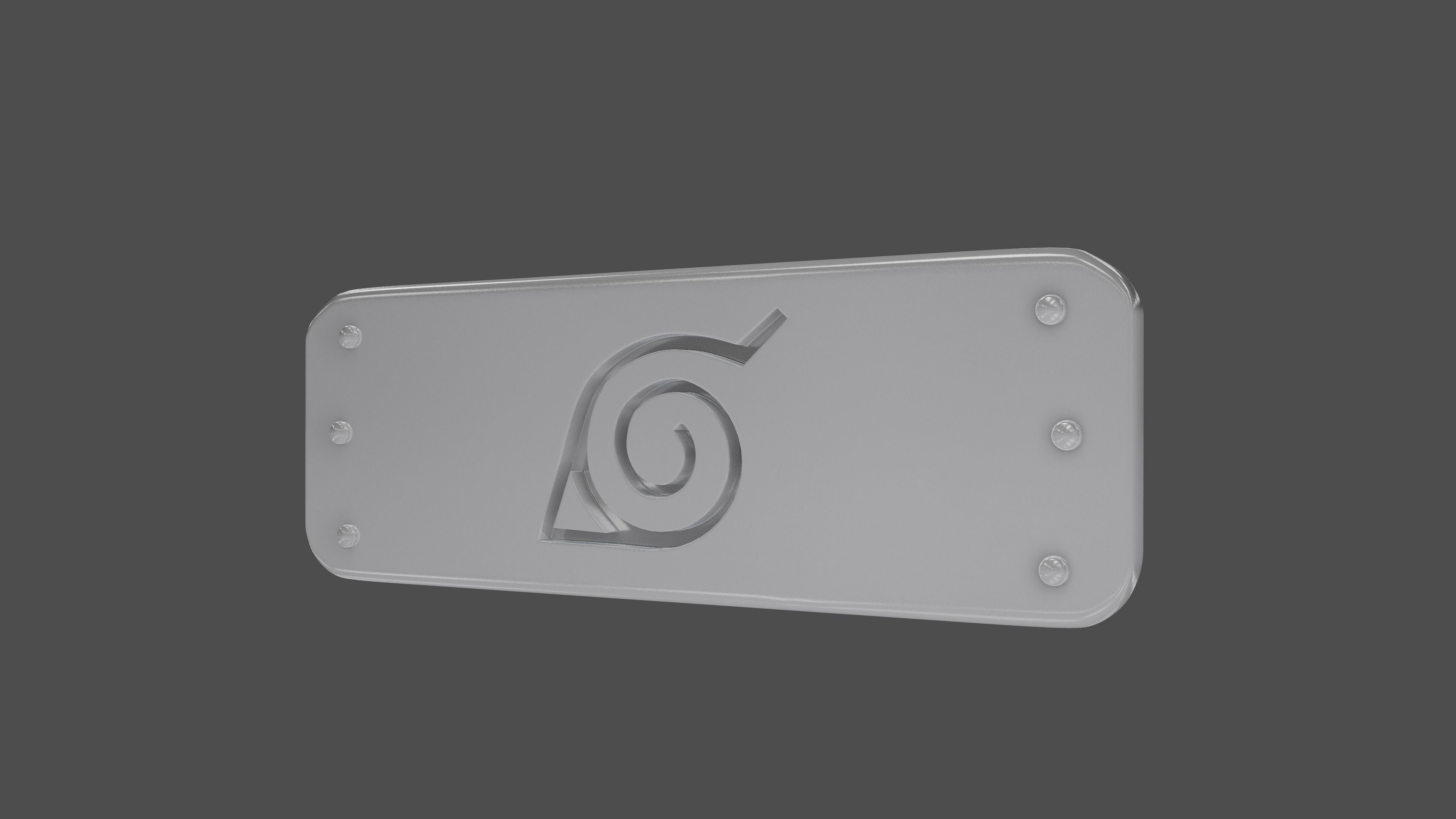 Hidden Leaf Village Headband 3D model | CGTrader