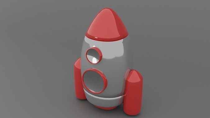 3D model gray rocket VR / AR / low-poly | CGTrader