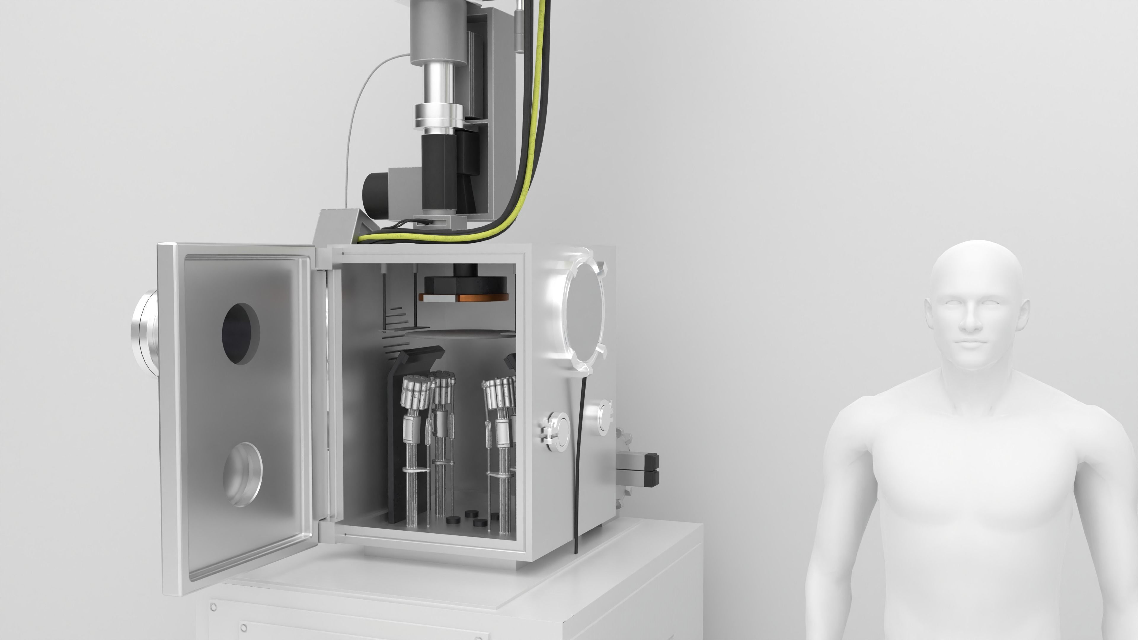 Industrial Spluttering machine 3D model | CGTrader