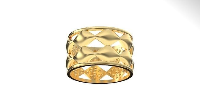 handmade band ring 3D model 3D printable | CGTrader