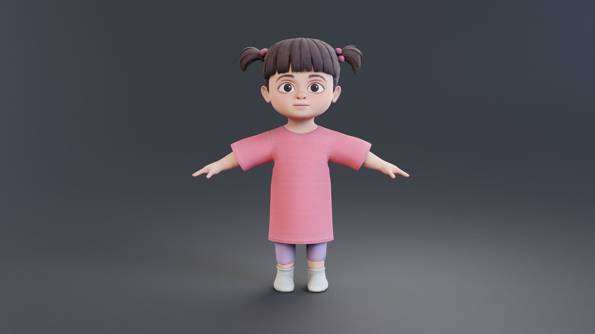 Monster inc - Boo rigged 3D model rigged | CGTrader